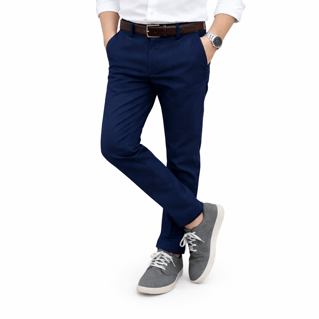 Denro Signature Two-Way Stretch Chinos — Midnight Navy